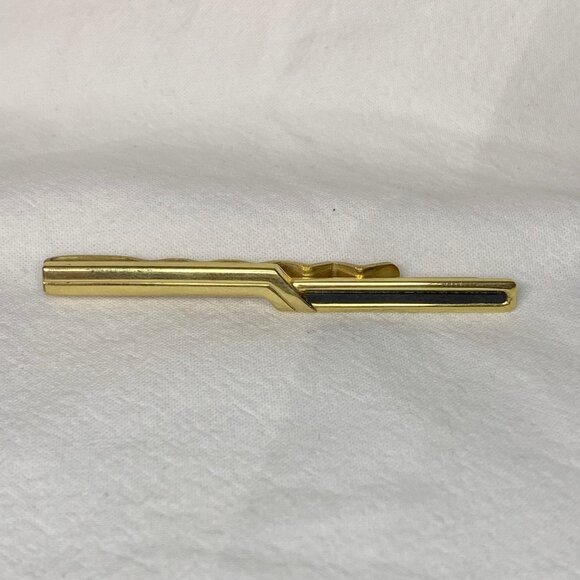 VTG 8k Karat Gold Plated Tie Bar Clip Art Deco Modernist Style German 333 Metall - Picture 1 of 4